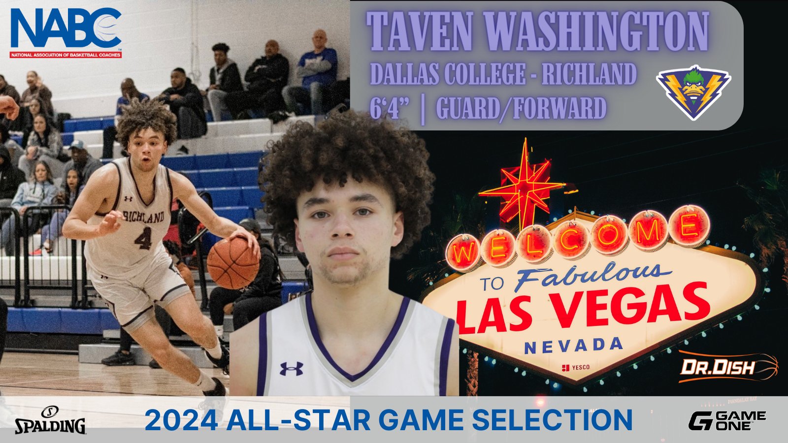 Washington Selected for NJCAA All-Star Game
